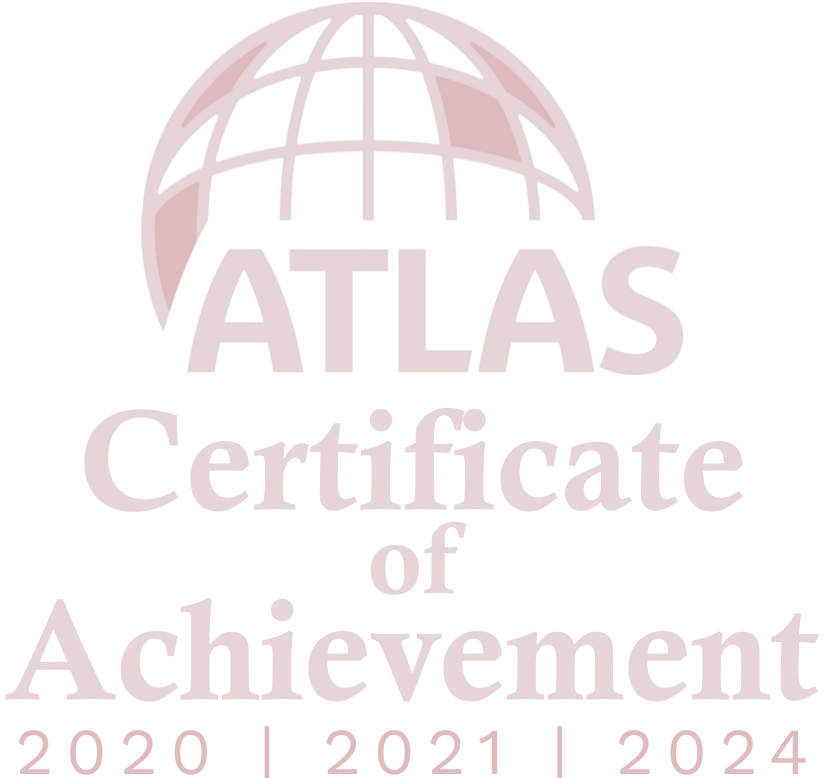 Atlas Certificate of Achievement 2020, 2021, and 2024.